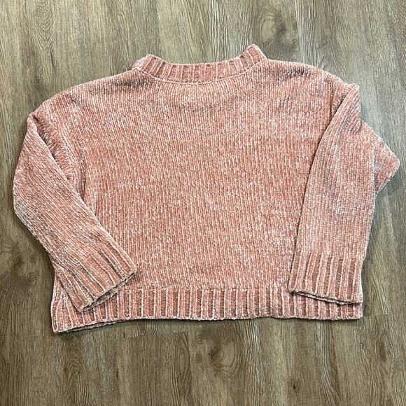 Sanctuary Light Pink Chenille Cropped Sweater Size Small - Picture 4 of 4
